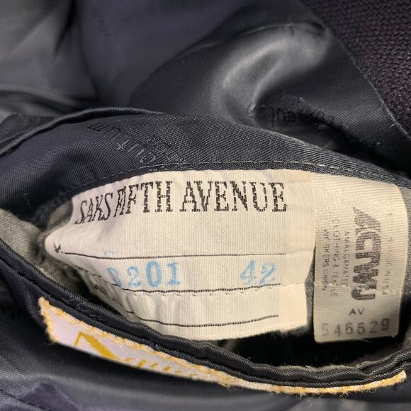 AQUASCUTUM Size 42 Navy Wool Single Breasted Sport Coat - Picture 8 of 8